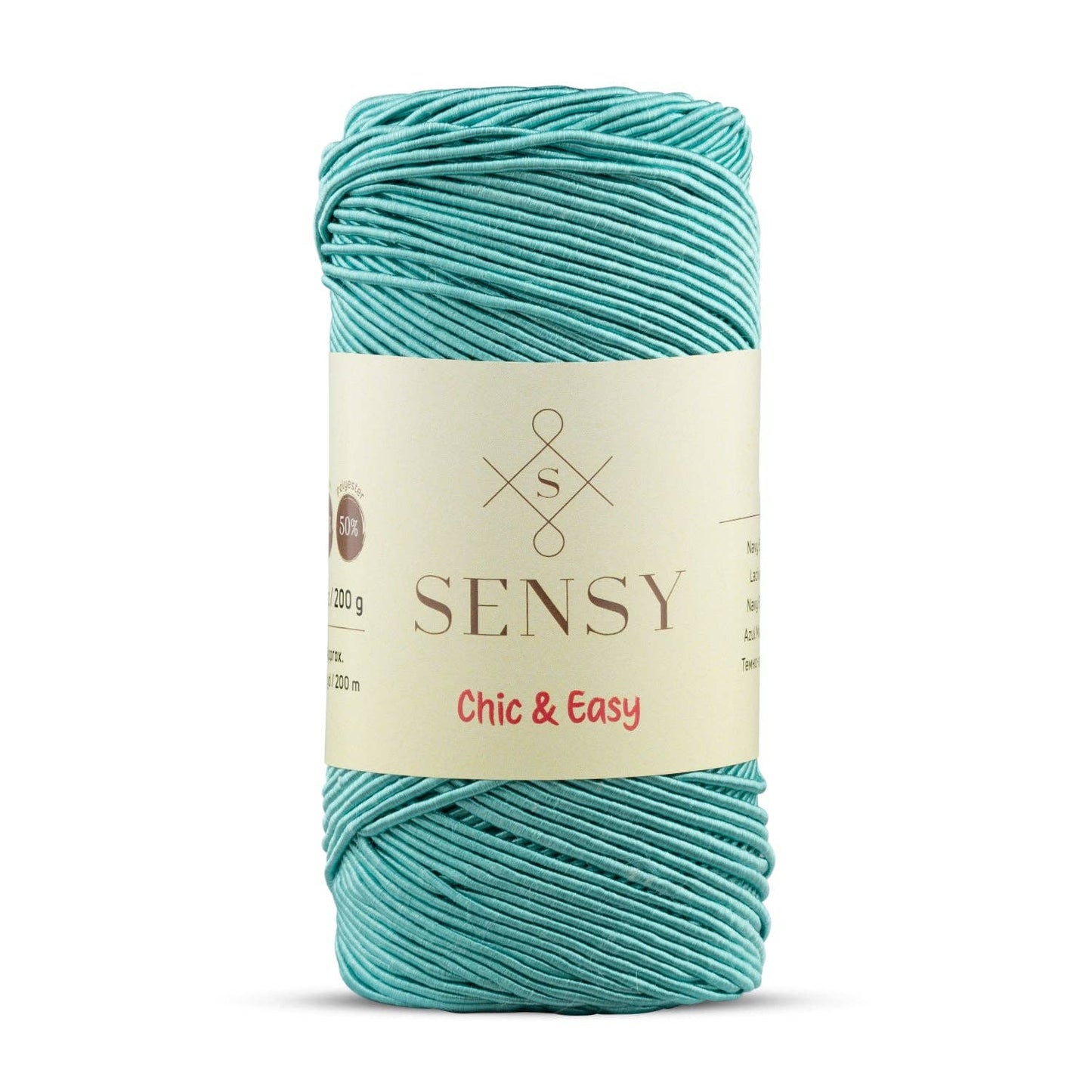 Sensy Premium Chic & Easy 1.5mm 218 Yards 50% Cotton 50% Polyester Rope Crochet Bag Cord Crochet Thread