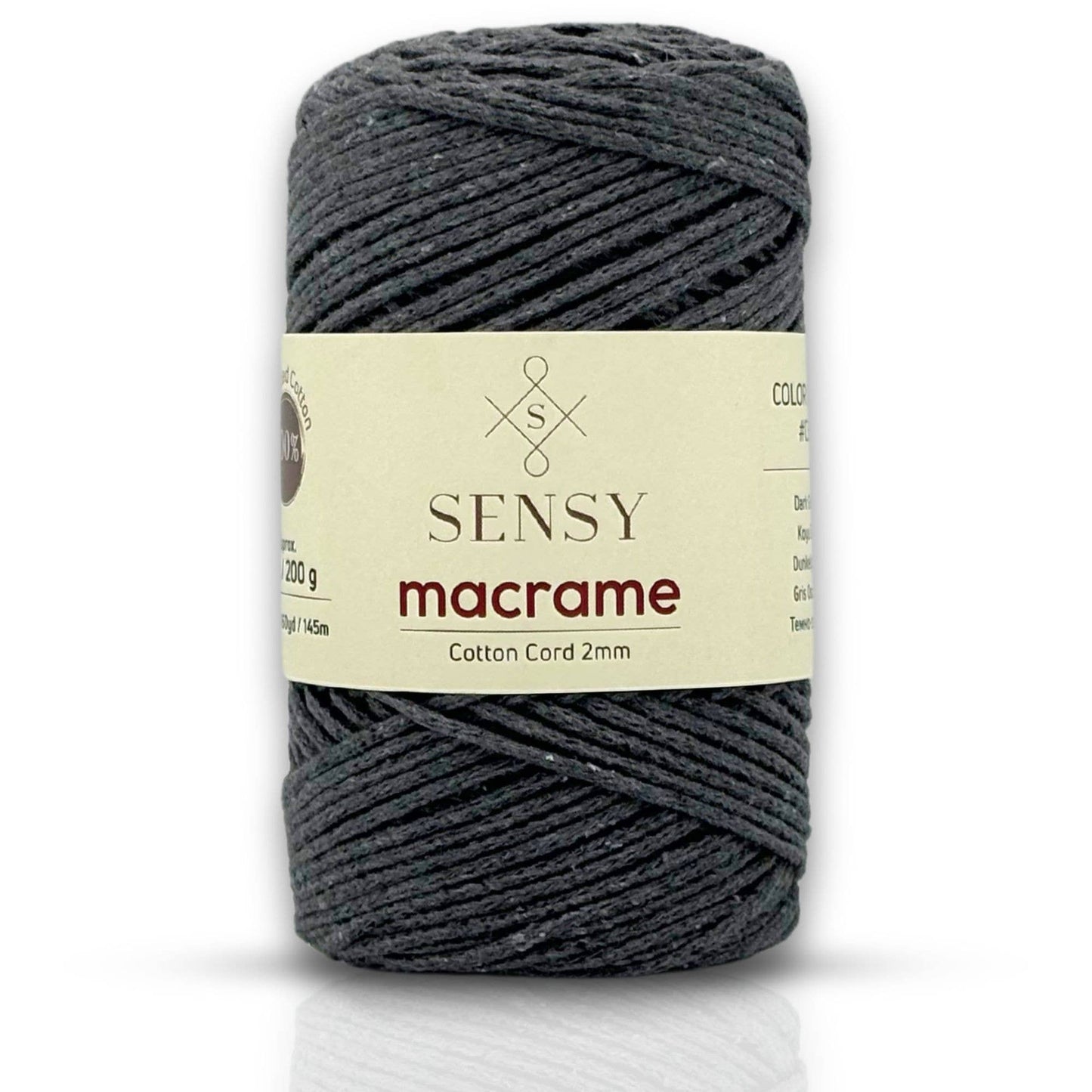 Sensy Premium 2mm - 160 yards 100% Recycled Cotton Macrame Cord