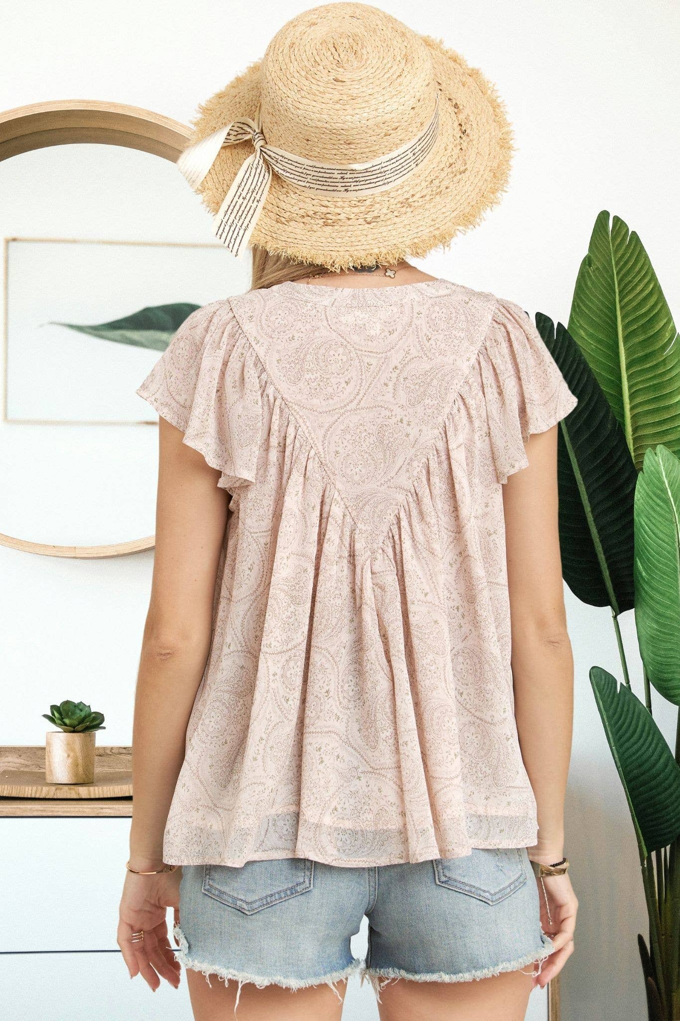 LET3562WN - BOHO PAISLEY BLOUSE