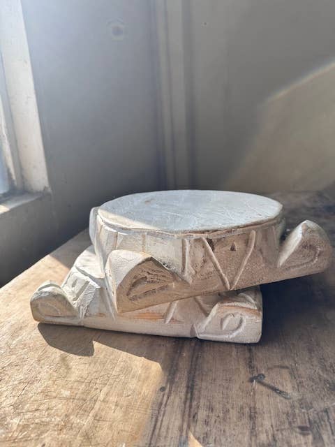 White Wood Pedestal