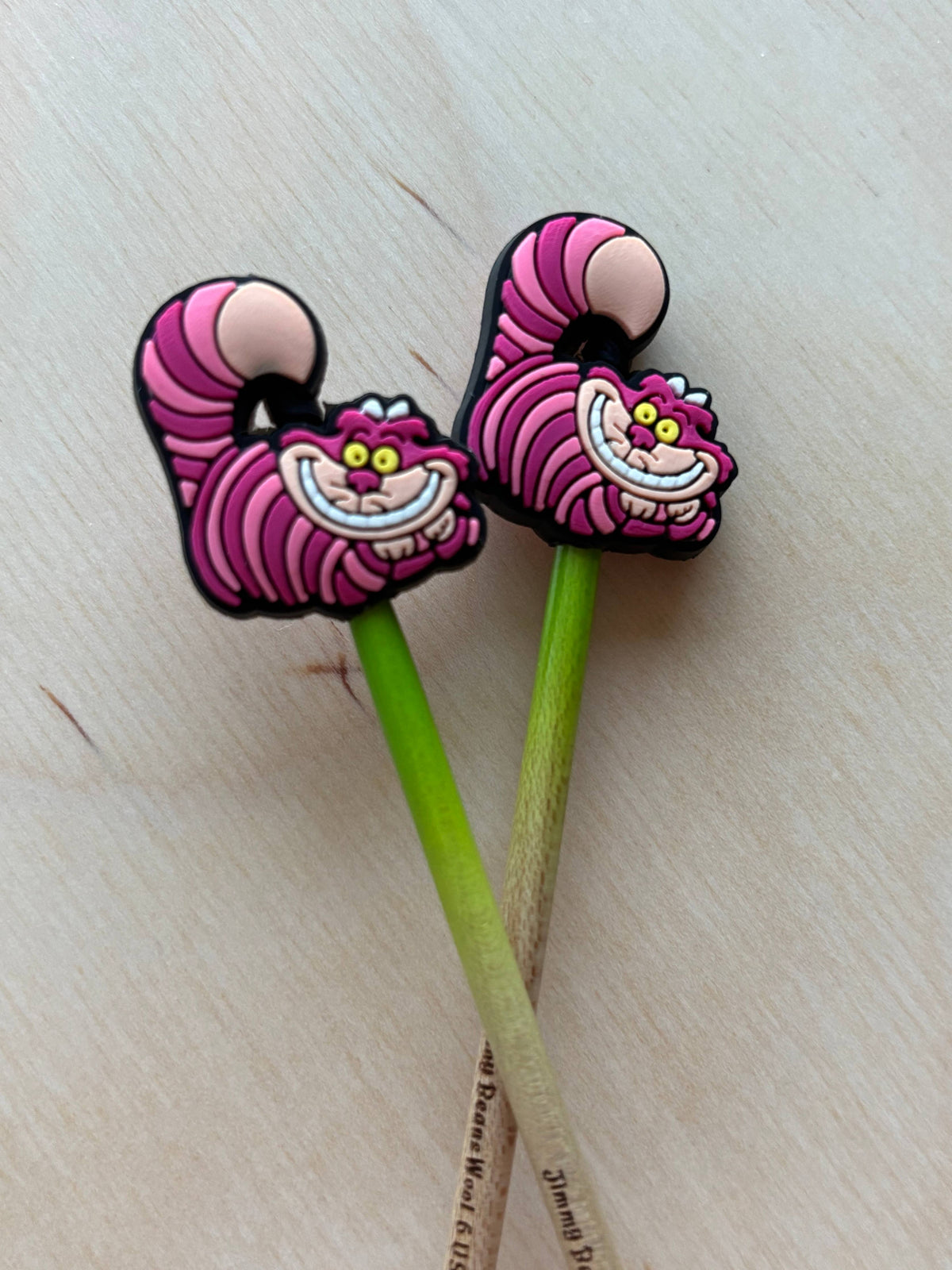 Knitting Point Protectors - Classic Children's Lit Pink Cat