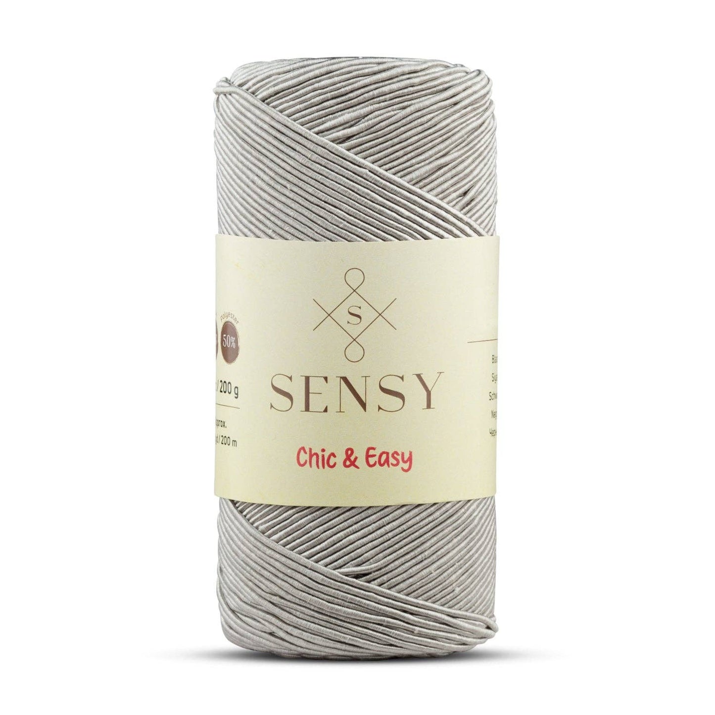 Sensy Premium Chic & Easy 1.5mm 218 Yards 50% Cotton 50% Polyester Rope Crochet Bag Cord Crochet Thread