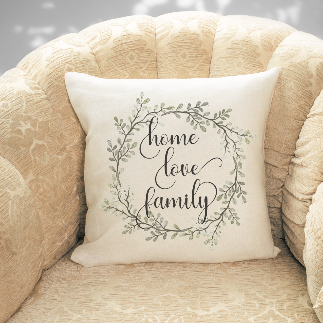 Home Love Family Pillow Cover