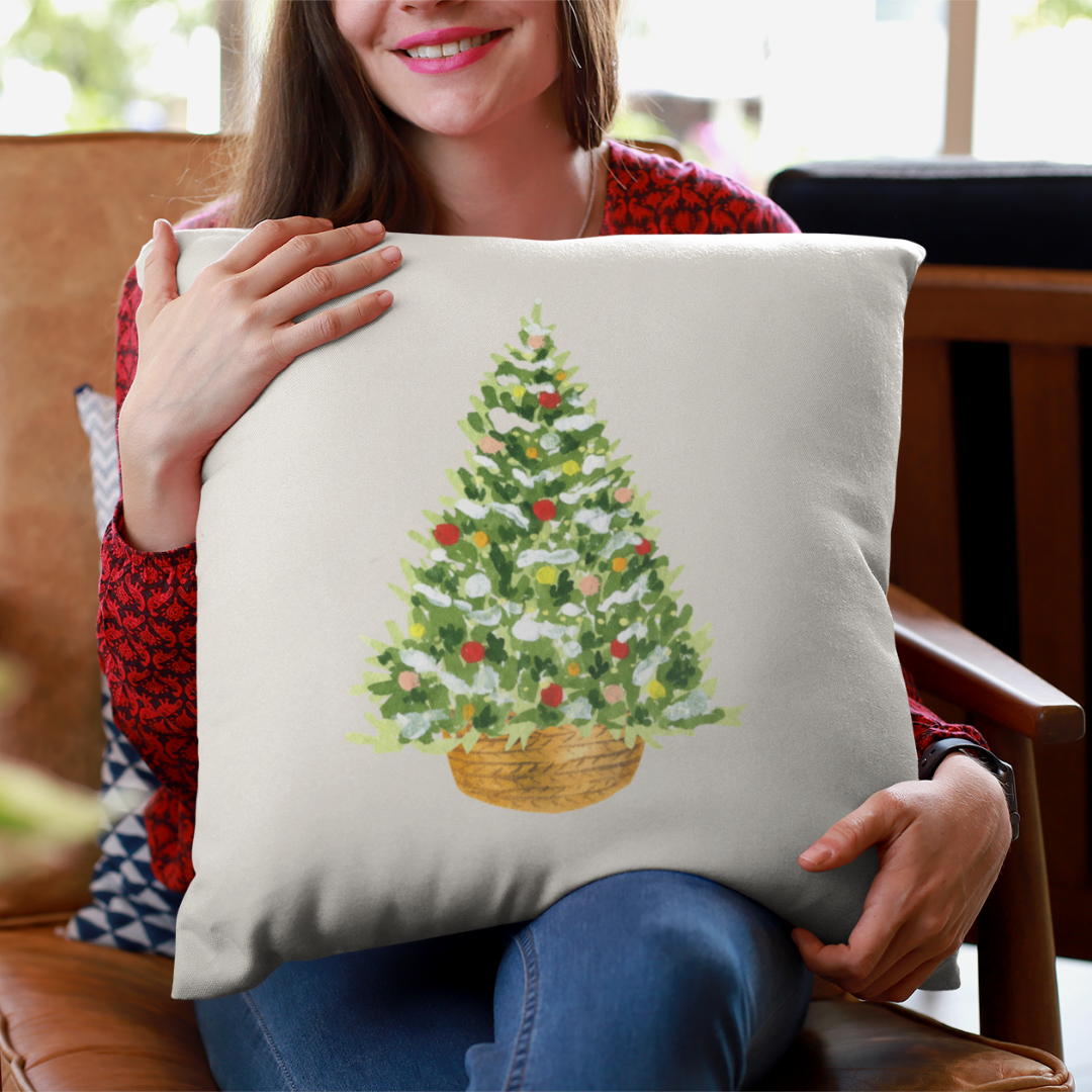 Basket Tree Pillow Cover