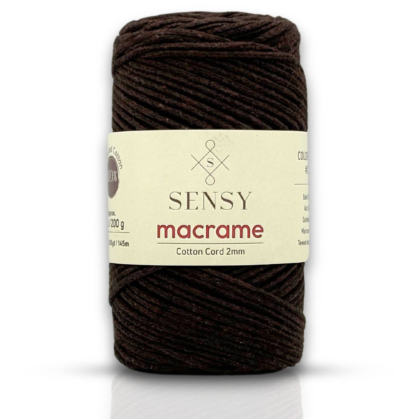 Sensy Premium 2mm - 160 yards 100% Recycled Cotton Macrame Cord