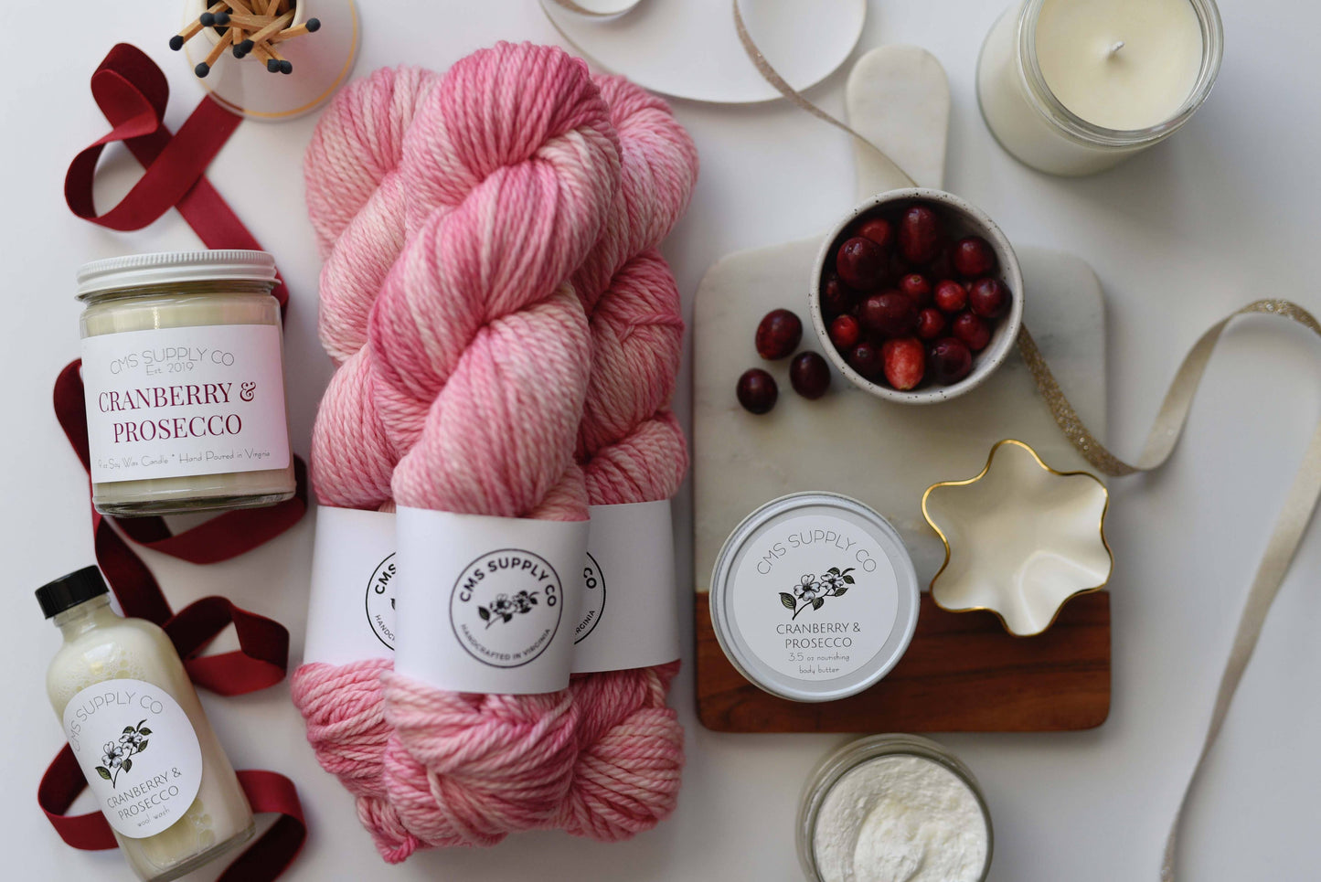Cranberry & Prosecco - Artisan Dyed Yarn - Multiple Bases
