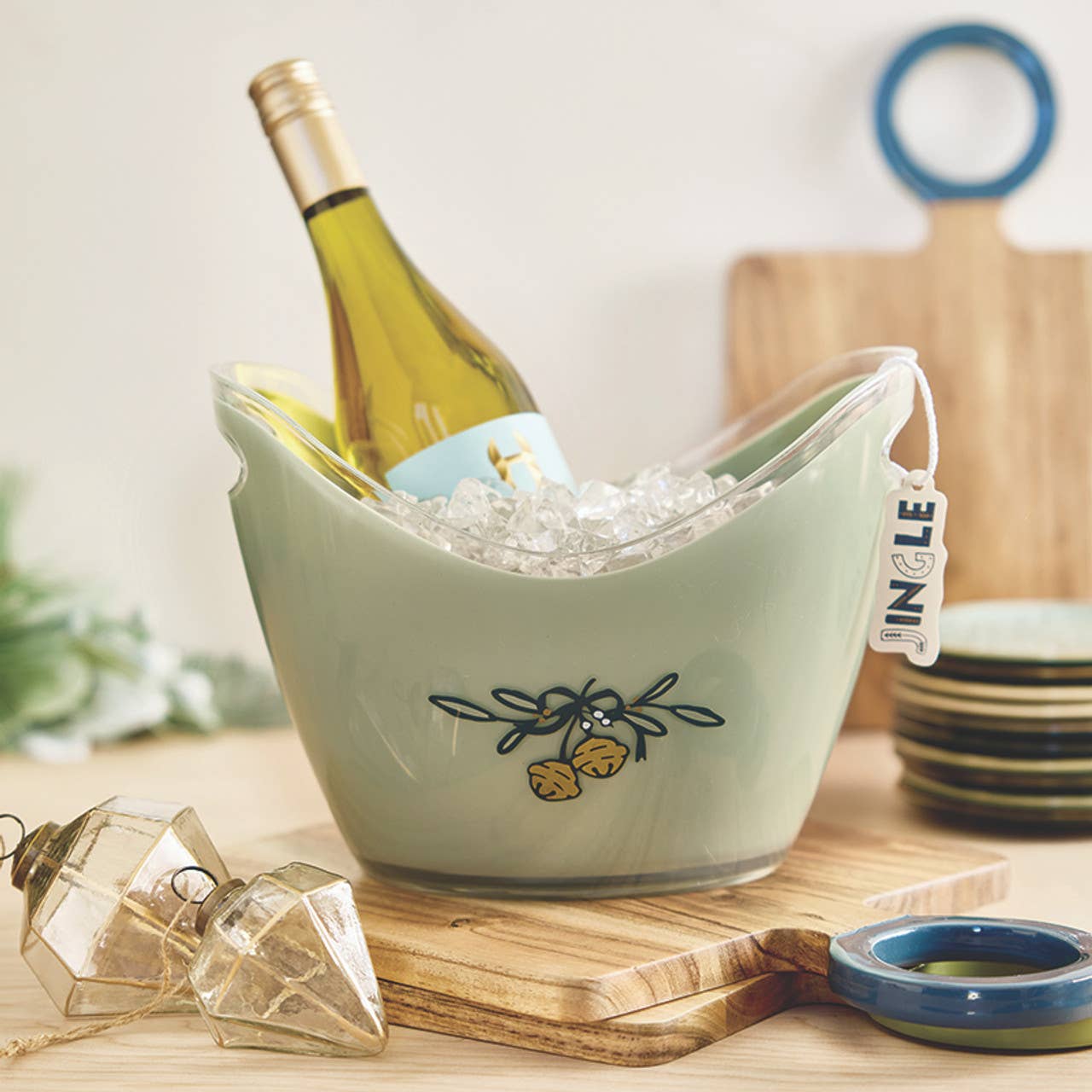 Acrylic Beverage Bucket - Jingle