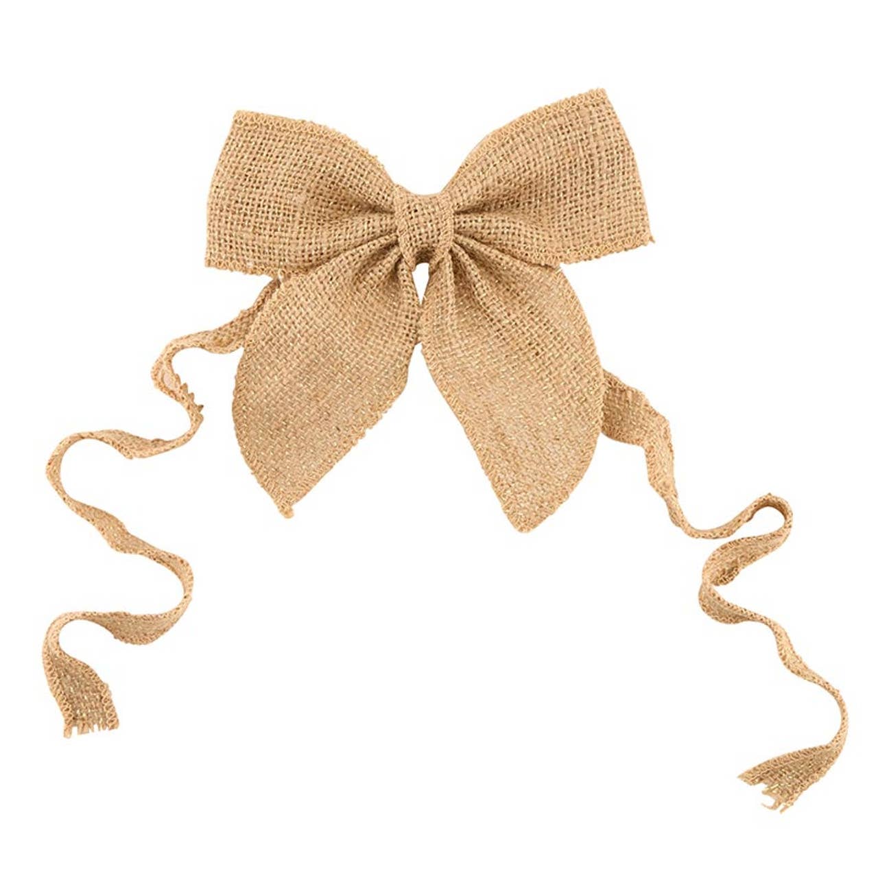 Burlap Bow Napkin Ties - Set of 4