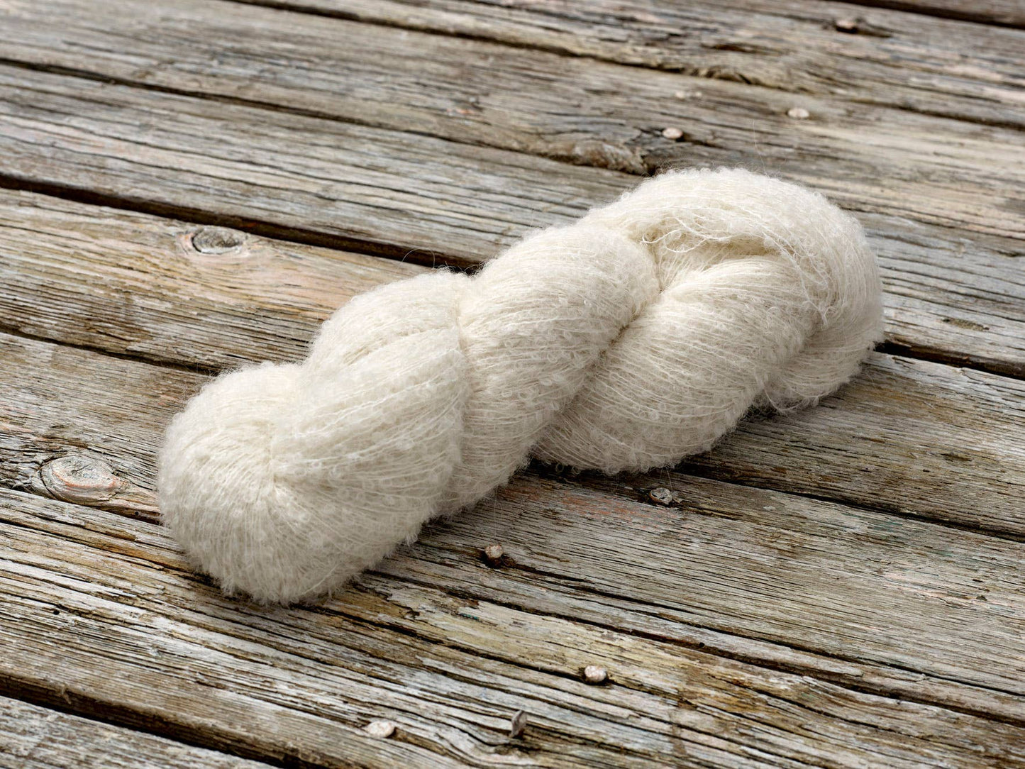 Undyed Yarn: Alpaloop Lace Boucle Knitting Yarn