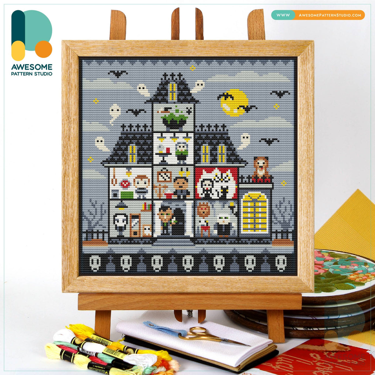 CS1985-1 Home Sweet Haunted Home, Counted Cross Stitch Kit
