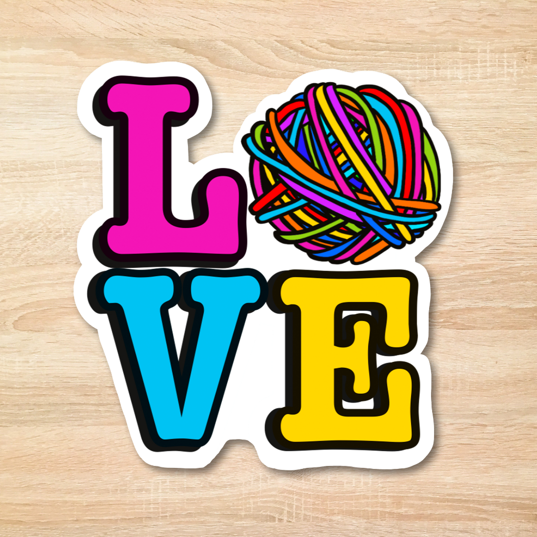LOVE Yarn Sticker