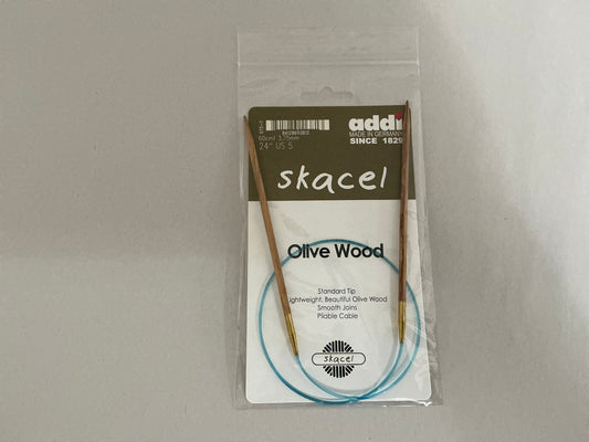 Skacel by Addi- Olive Wood Circular Needles 24”