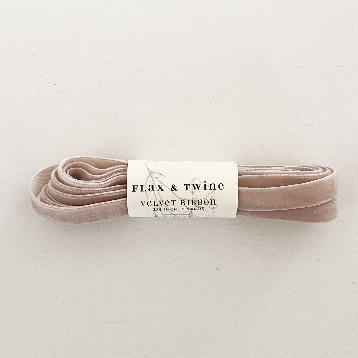 Flax & Twine 3/8" Velvet Ribbon - 3 Yards