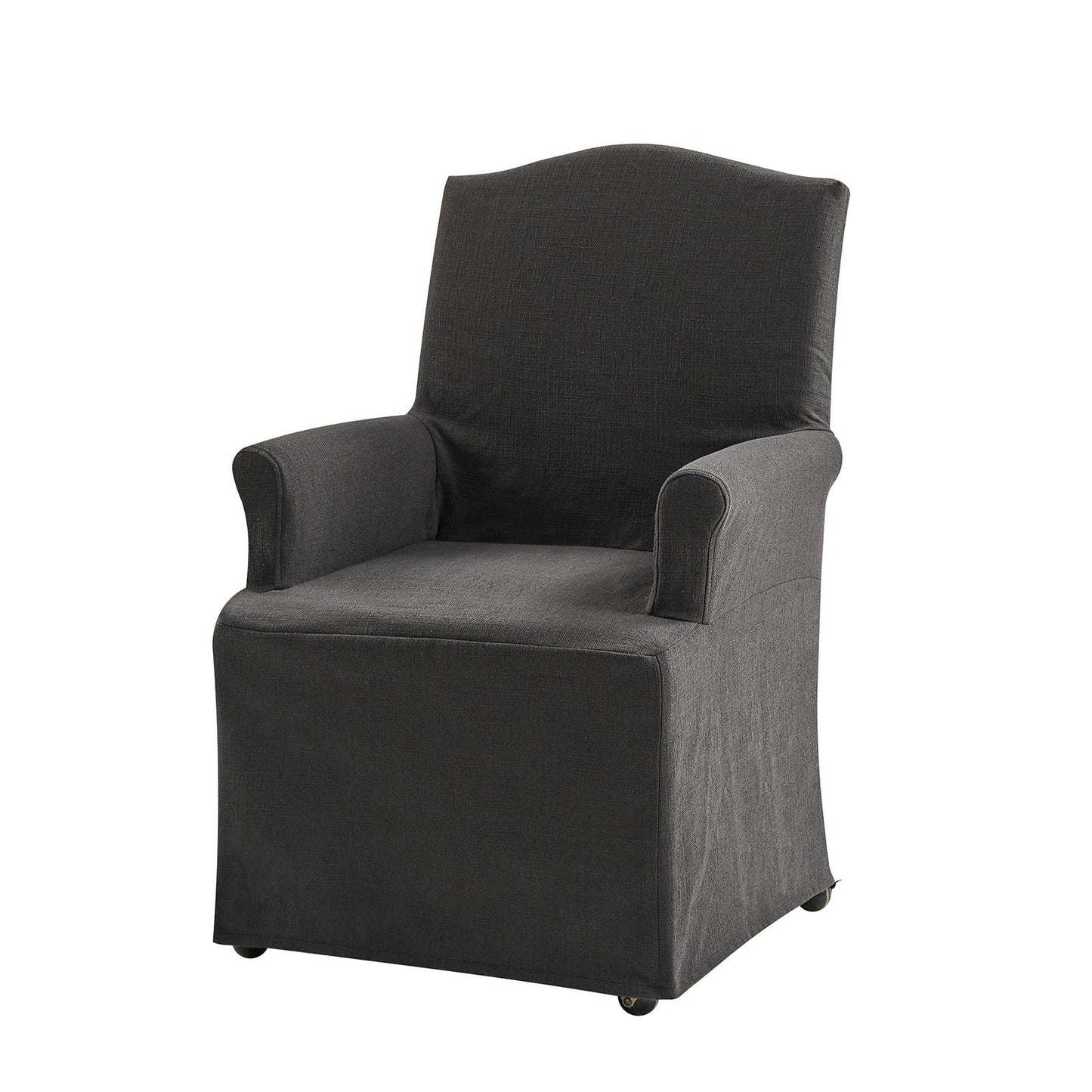 Kanrad Slipcover Dining Chair with Casters