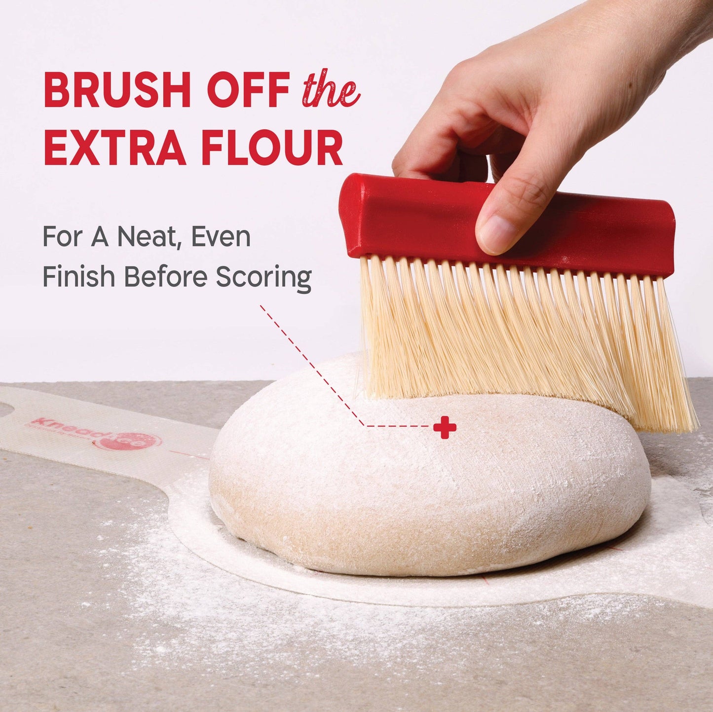 KneadAce Bench Scraper and Baker's Brush
