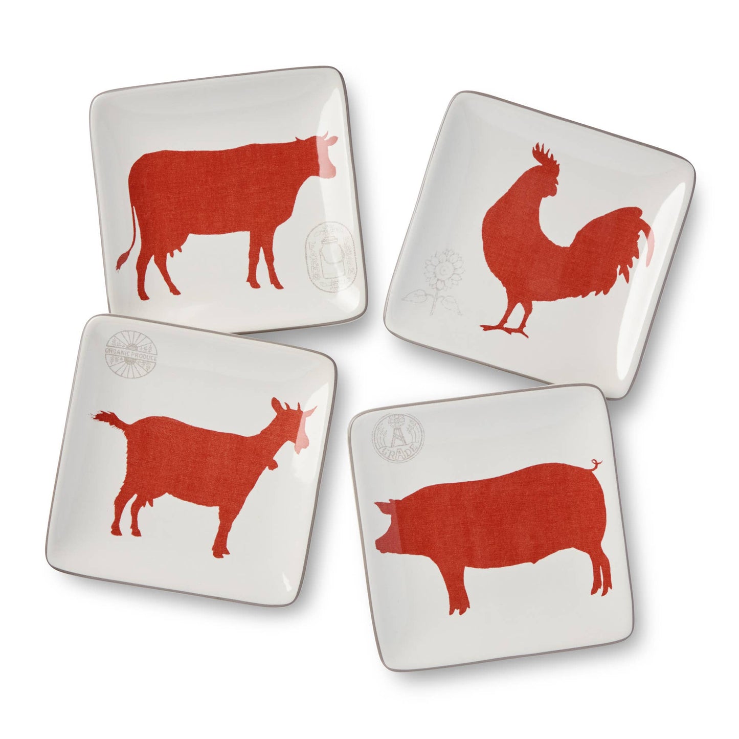 Vintage Farm Canape Plates, 6" 4 asst.