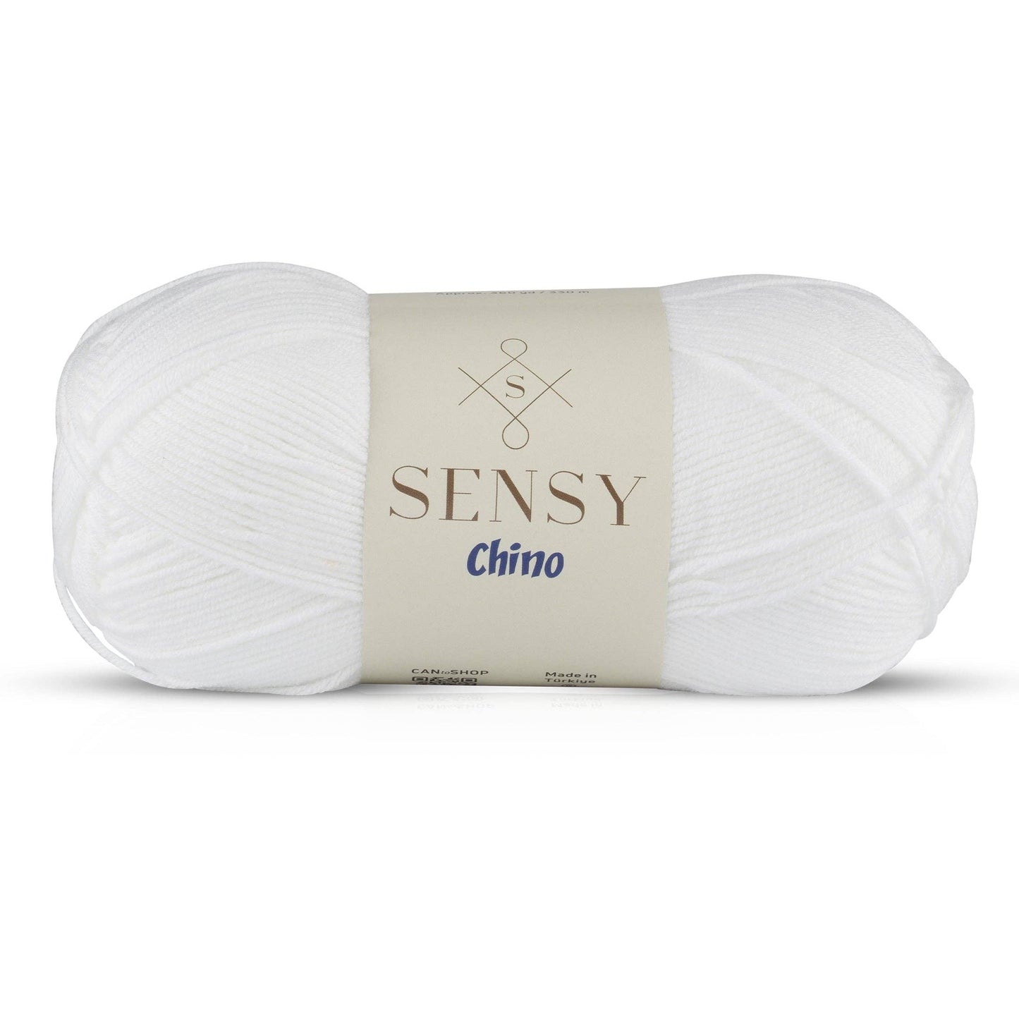 Sensy Chino Soft Cotton Yarn, 3.5 oz, 360 Yards, Gauge 2 Fin