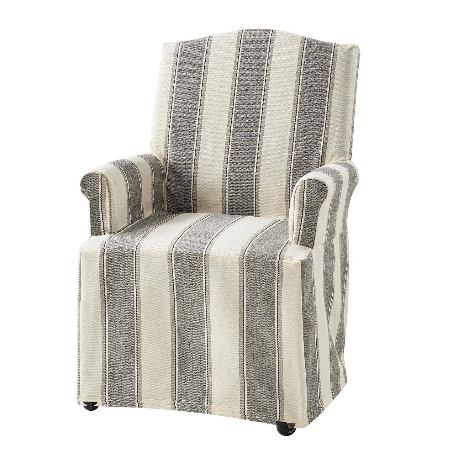 Kanrad Slipcover Dining Chair with Casters