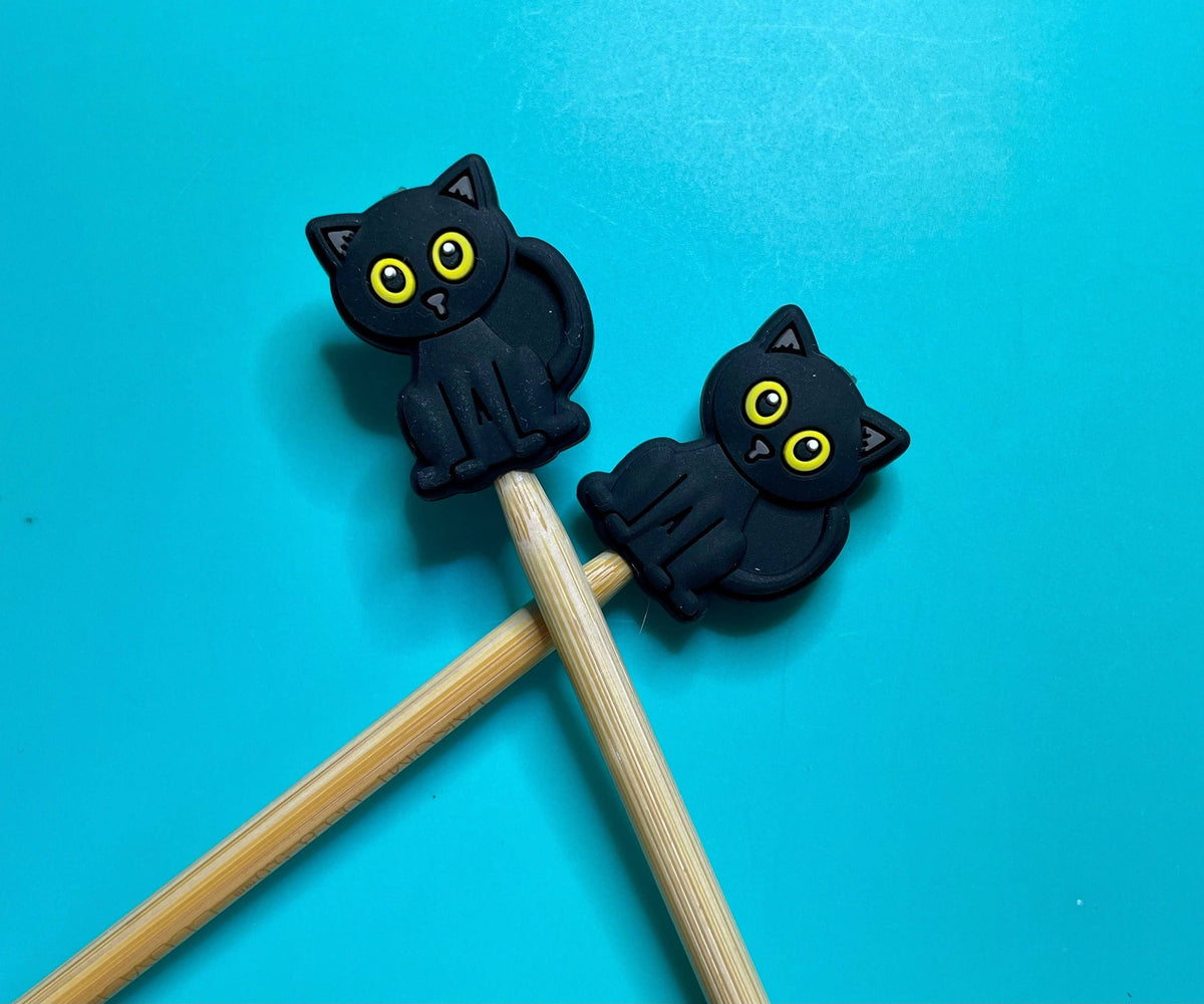 Kawaii Halloween Black Cat Animals Silicone Gift for Knitte