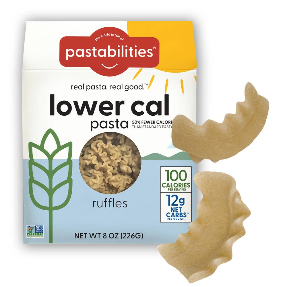 Lower Cal Ruffles Pasta (Low Net Carbs too)