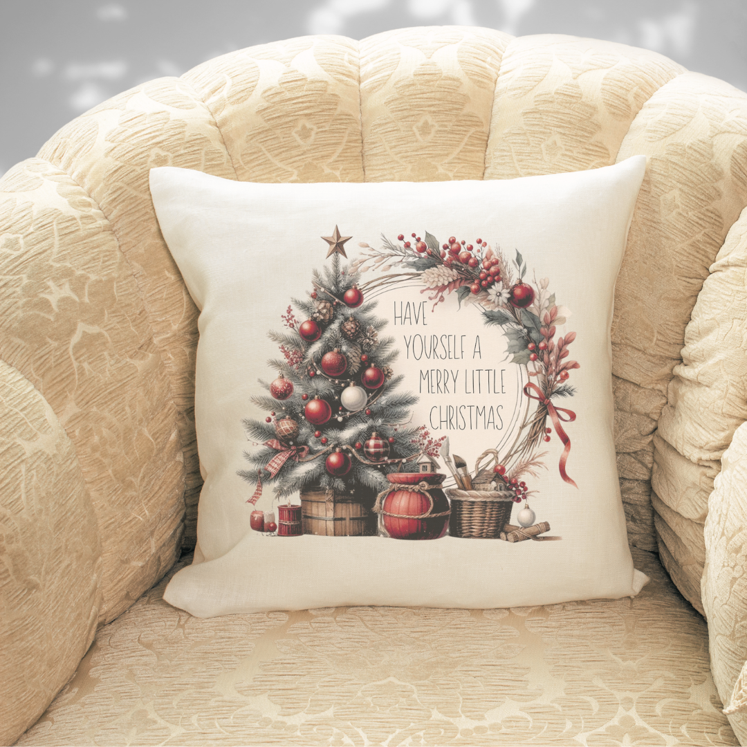 Merry Little Christmas Pillow Cover
