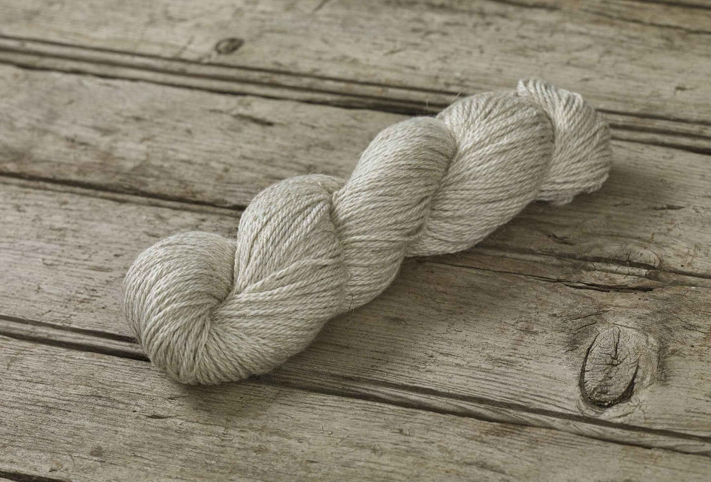 Undyed Yarn: Organic Wool Linen Aran Knitting Yarn