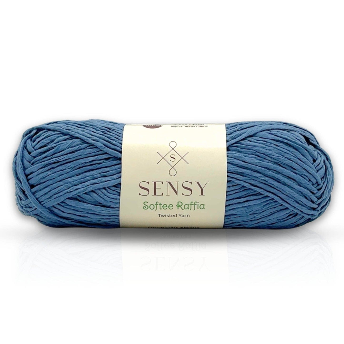 Sensy Softee Raffia Twisted Yarn, 3.5 oz, 109 Yards, 100% Polyester, Gauge 4 Medium