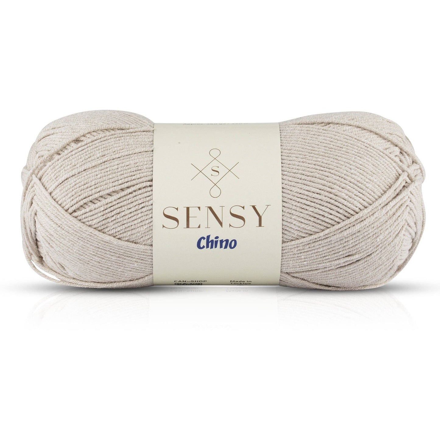 Sensy Chino Soft Cotton Yarn, 3.5 oz, 360 Yards, Gauge 2 Fin