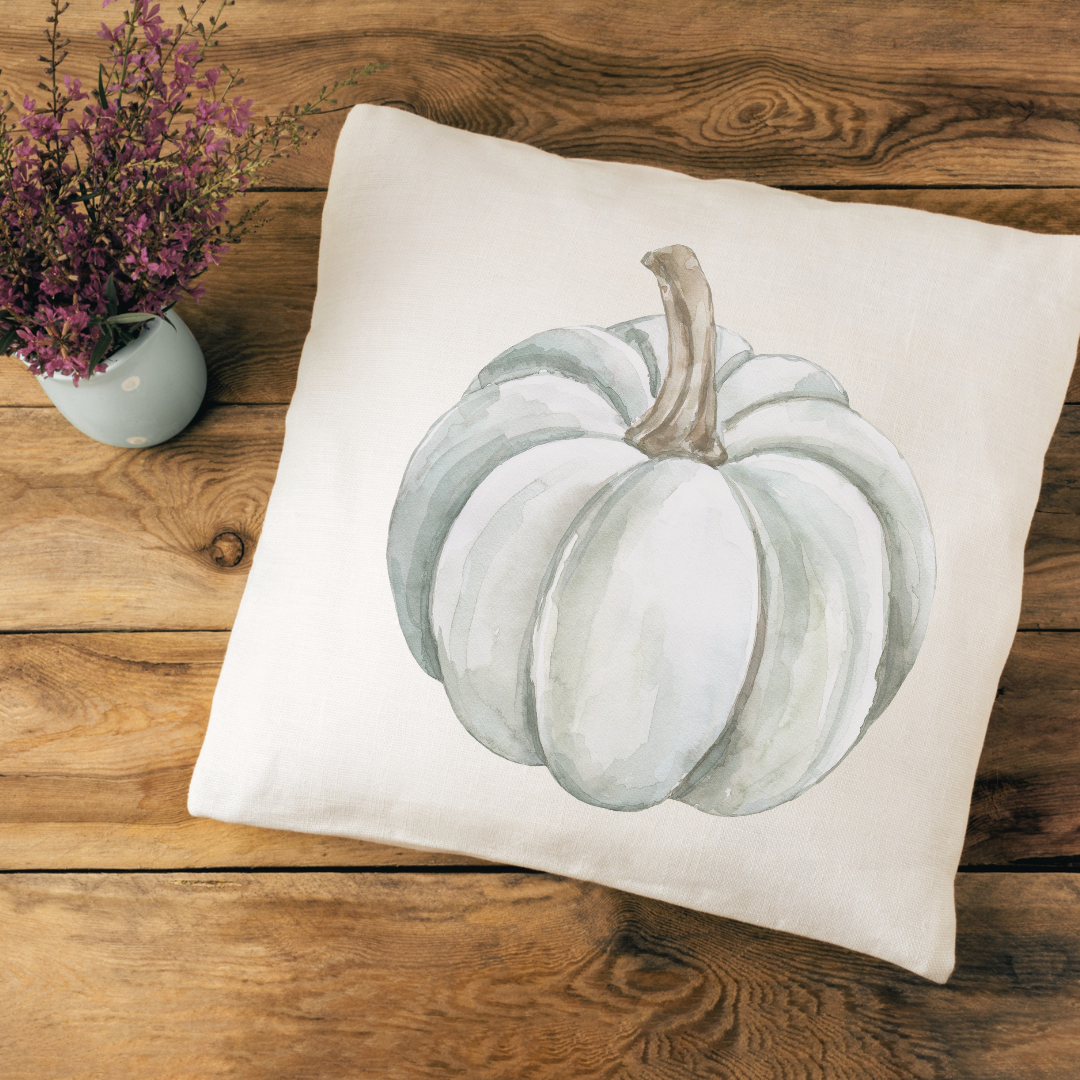 Gray Pumpkin Pillow Cover