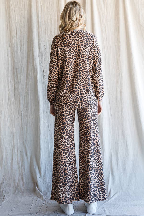 SOFT CHEETAH PRINT LOUNGE SET
