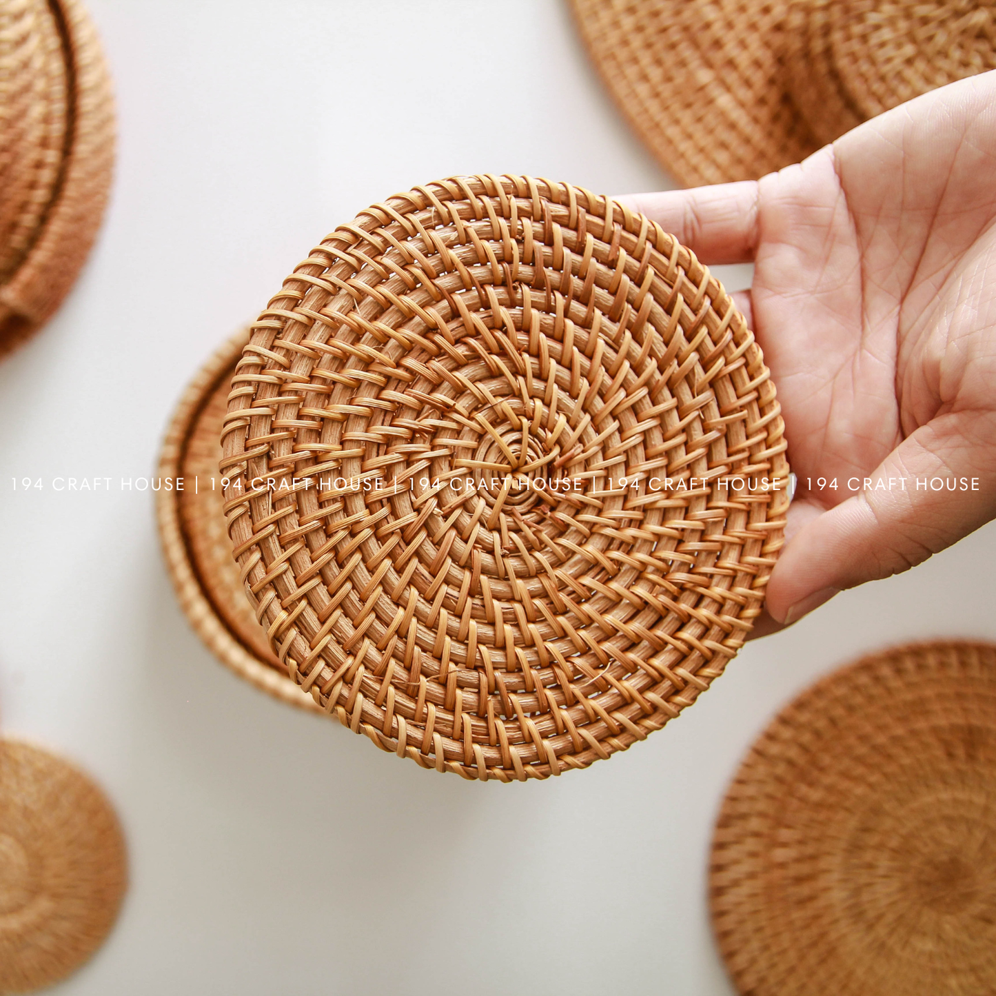 Natural Round Rattan Placemats - Home & Kitchen Decor
