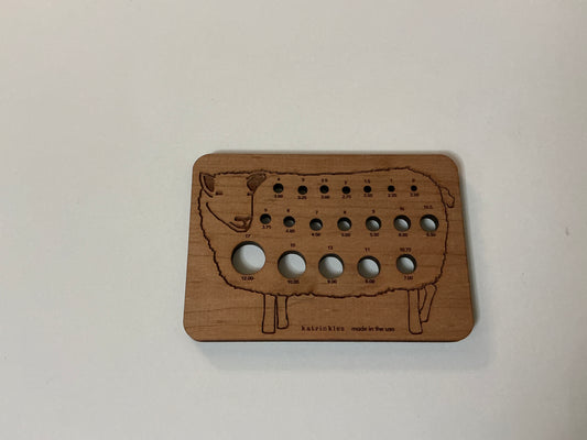 Katrinkles sheep needle gauge