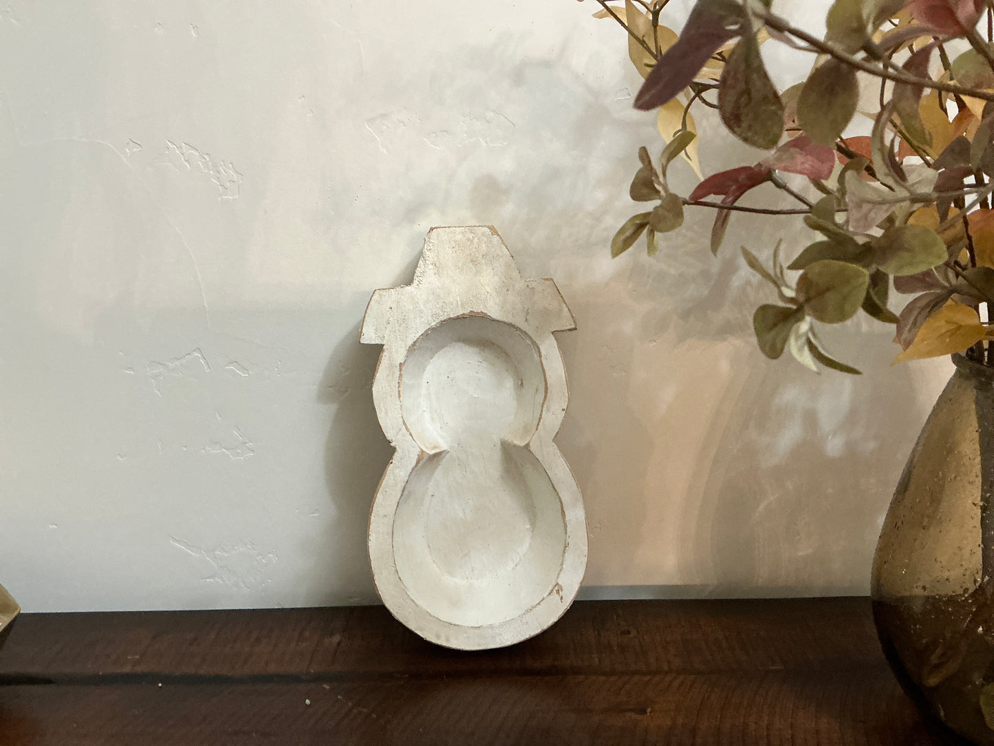 Snowman Dough Bowl White