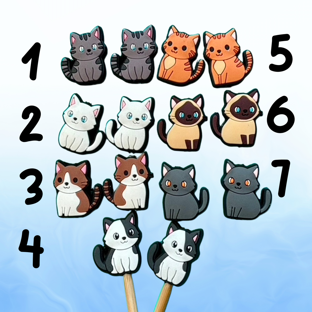 Knitting Needle Point Protectors - Cat Breeds Kitty Pets