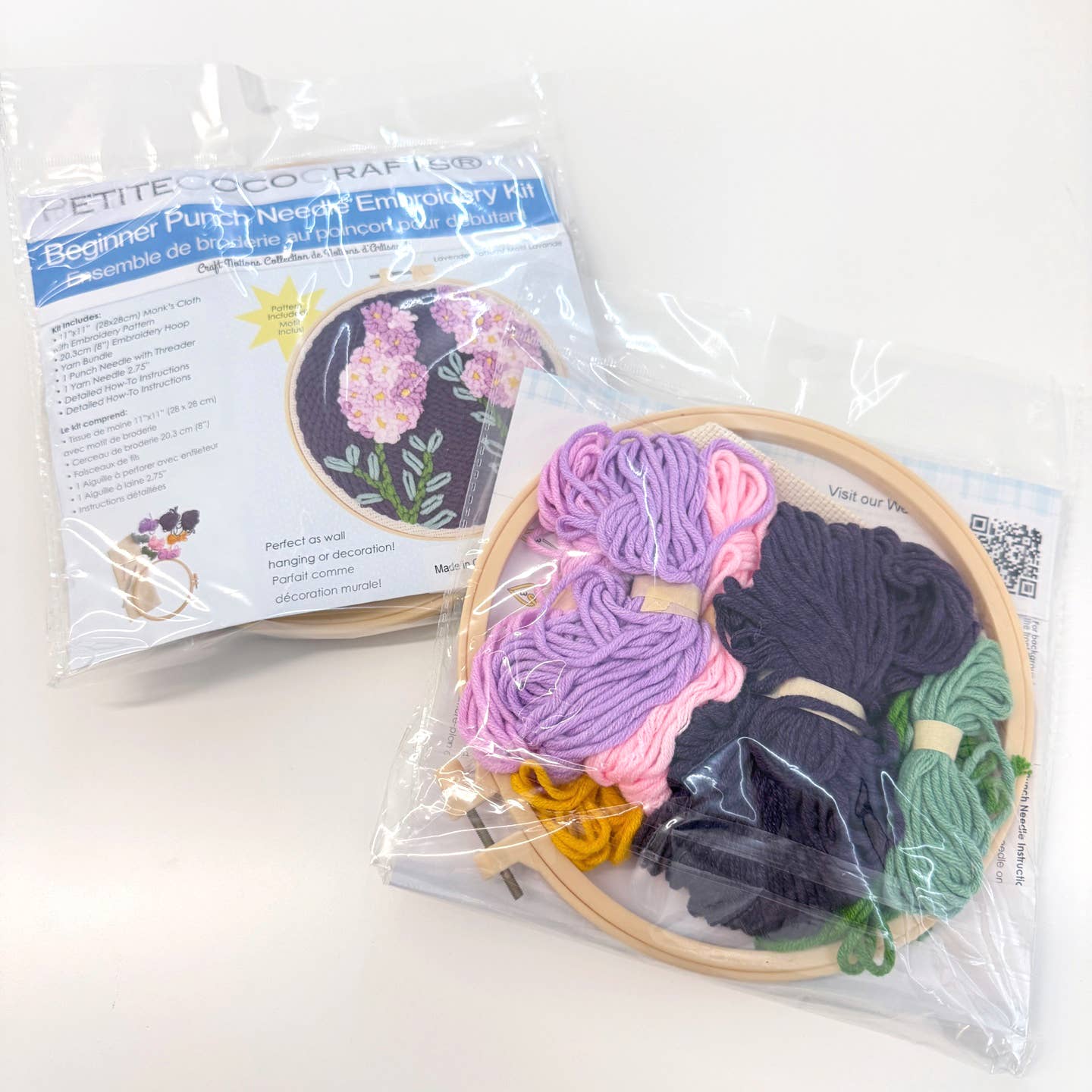 DIY 8" Lavender Punch Needle Embroidery Craft Kit