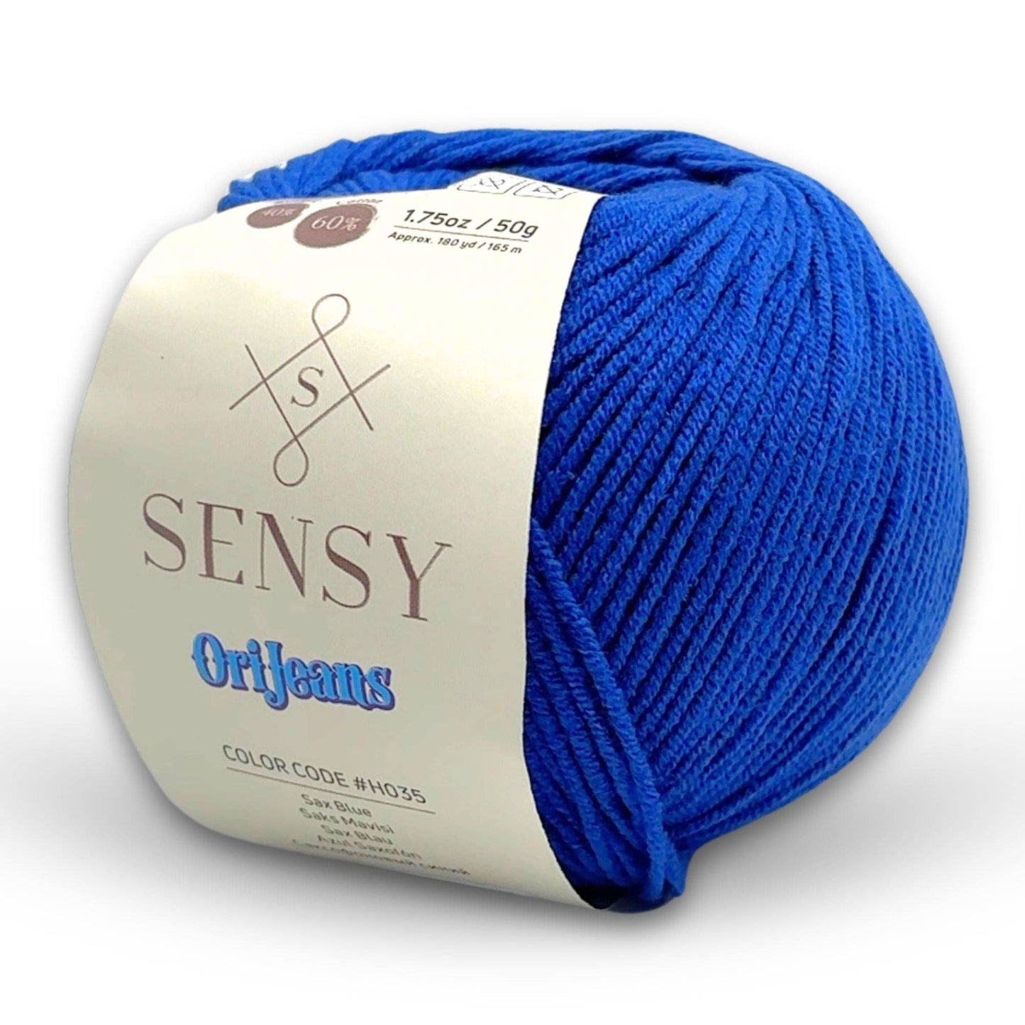 Sensy OriJeans Yarn, 1.75 oz, 180 yards, Gauge 2 Fine