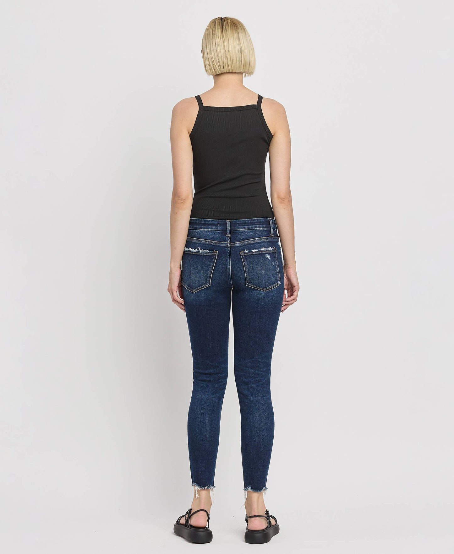 MID RISE ANKLE SKINNY JEANS F5555