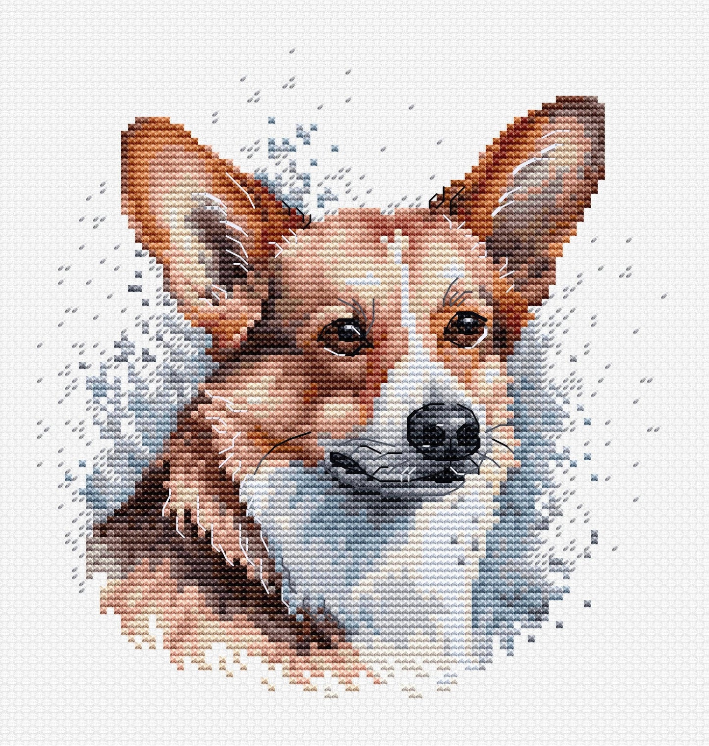 Cross Stitch Kit with Hoop Included Luca-S - BC212, Welsh Corgi