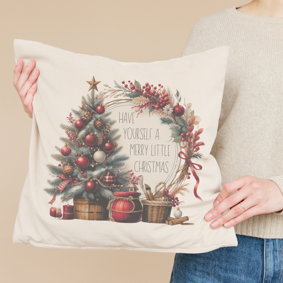 Merry Little Christmas Pillow Cover