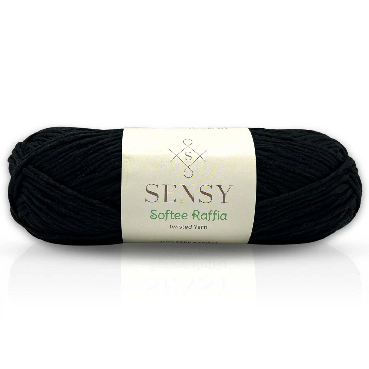 Sensy Softee Raffia Twisted Yarn, 3.5 oz, 109 Yards, 100% Polyester, Gauge 4 Medium