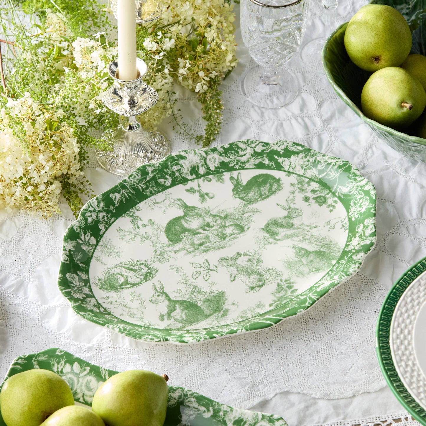 Le Jardin Oval Platter 16in x 12in
