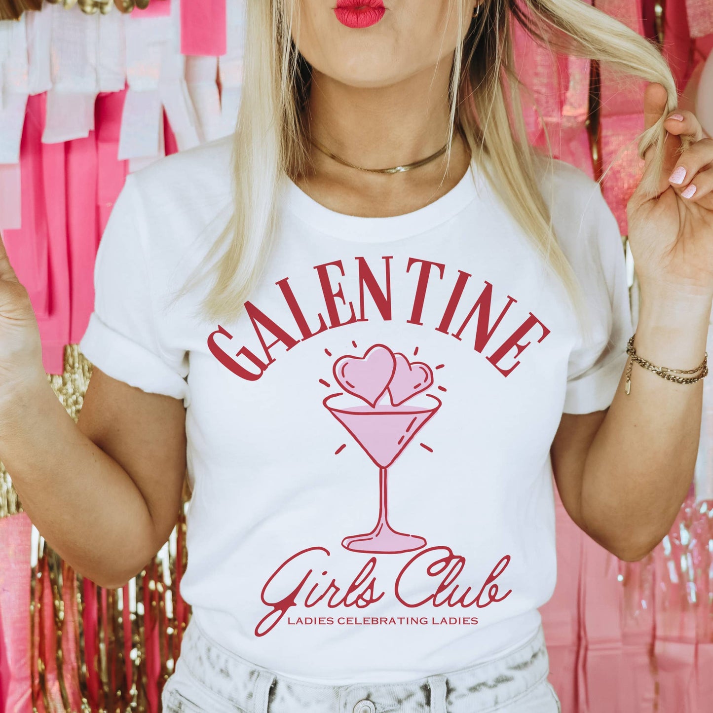 Galentine Girls Club Valentine Valentine Graphic Tee
