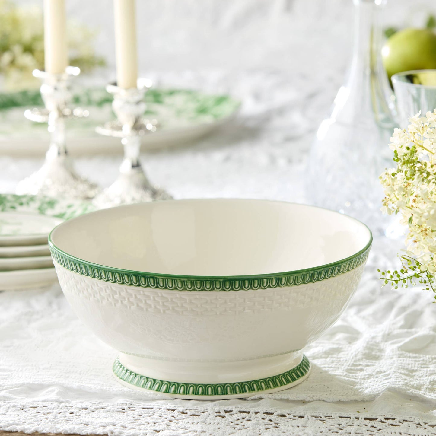 Le Jardin Embossed Rattan Deep Bowl 10.875x4.75 120 oz