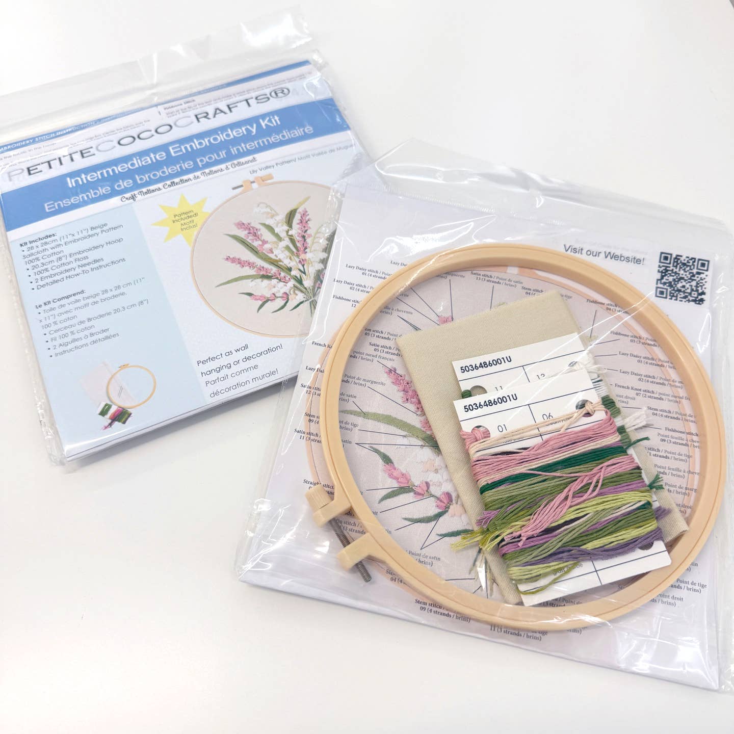 DIY 8" Lily Valley Embroidery Craft Kit