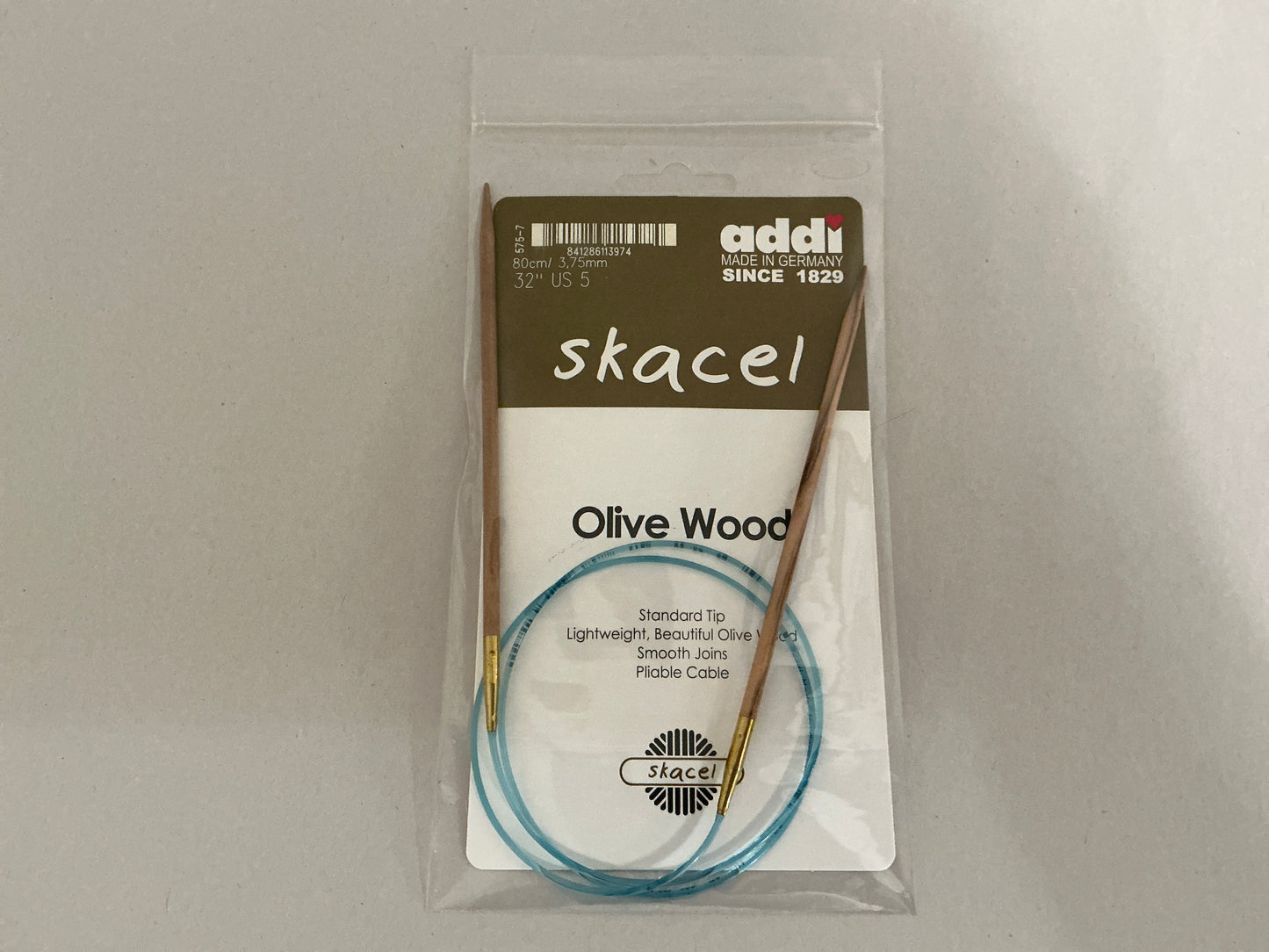 Skacel by Addi- Olive Wood Circular Needles 32”