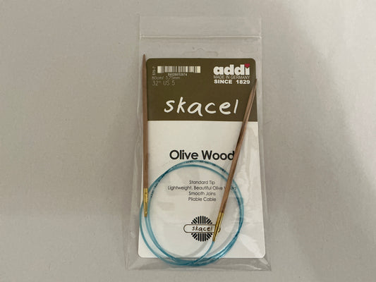 Skacel by Addi- Olive Wood Circular Needles 32”