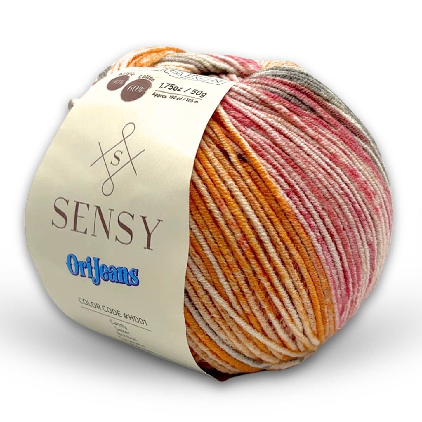 Sensy OriJeans Yarn, 1.75 oz, 180 yards, Gauge 2 Fine