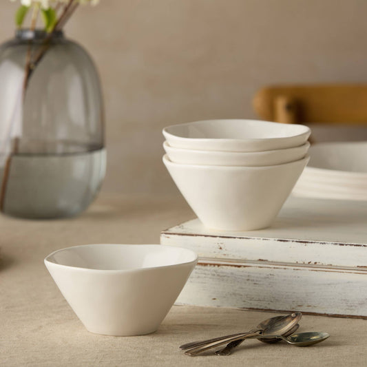 Linen Cream Ice Cream Bowl 6.25in x 3.25in 22 oz