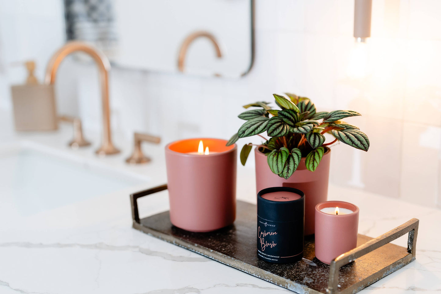 Earth & Ember 13 oz Candle: Cashmere Blush