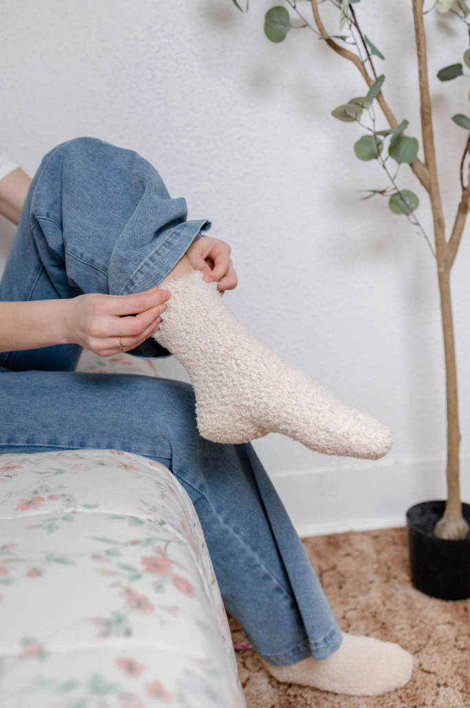 Women's Holiday Cozy Socks with Jingle bell